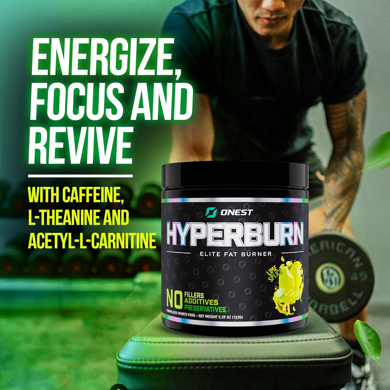 153g ONEST Hyperburn Thermogenic Powder - 30 Servings for Enhanced Energy & Performance Support