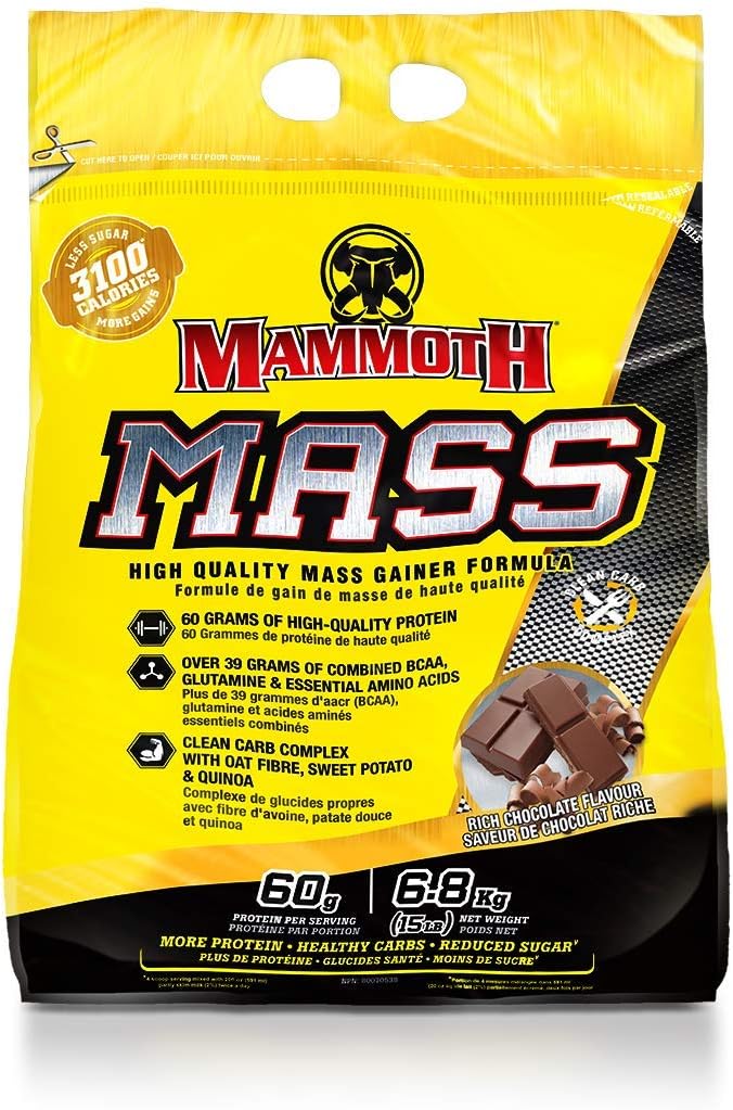 15lb Mammoth Mass Chocolate Protein Powder for Muscle Growth and Recovery