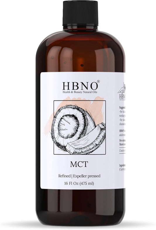 16 fl oz California Bottled Coconut Mct Oil - Cold Pressed Natural Carrier Oil for Massage, Aromatherapy - Face, Body, Lips, Hair - Value Size