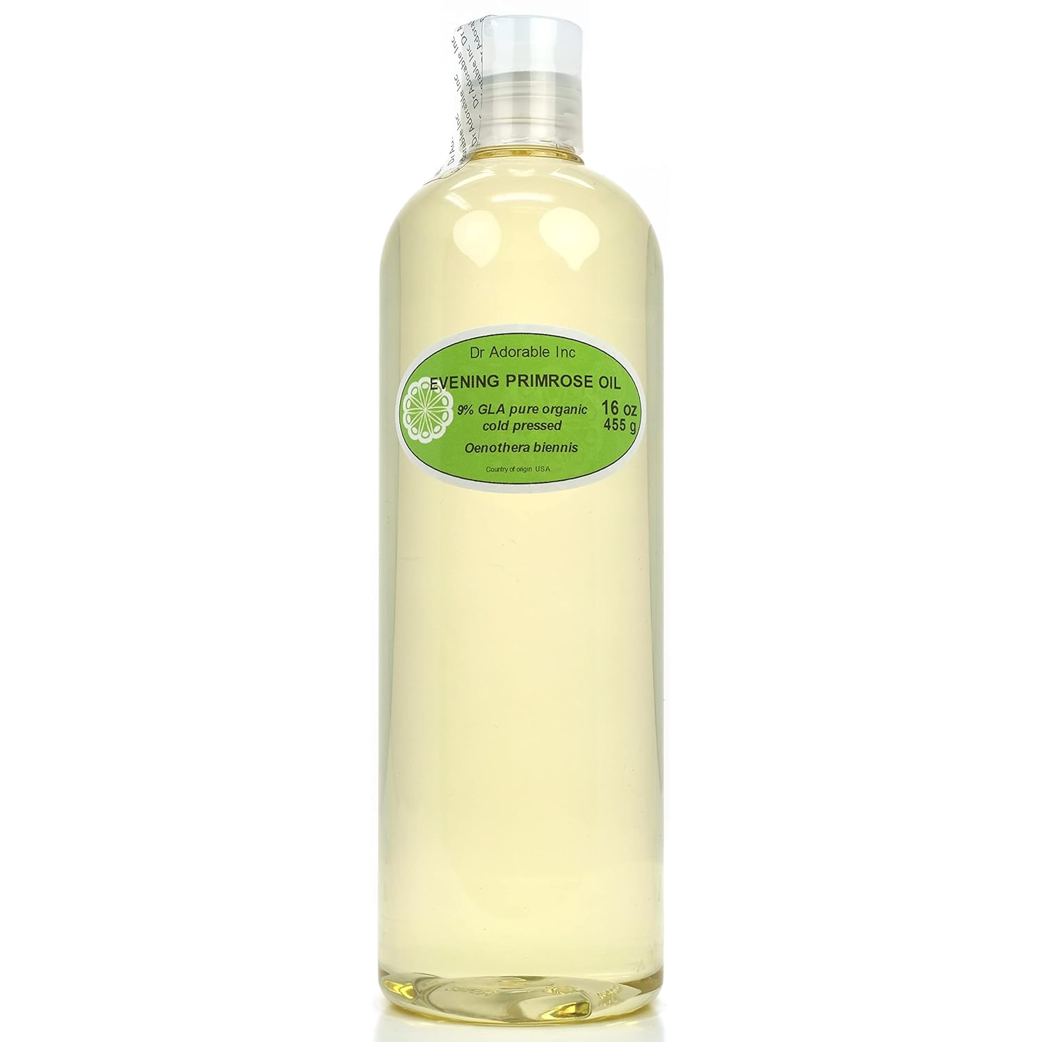 16 oz Dr Adorable Evening Primrose Oil - Pure Natural Organic Cold Pressed Formula