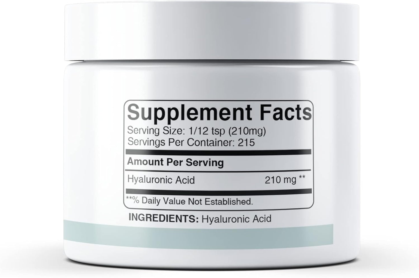 1.6 oz Hyaluronic Acid Powder Supplement - Sodium Hyaluronate for Minimalist Skincare