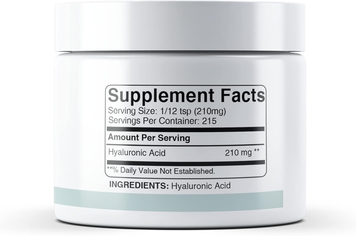 1.6 oz Hyaluronic Acid Powder Supplement - Sodium Hyaluronate for Minimalist Skincare