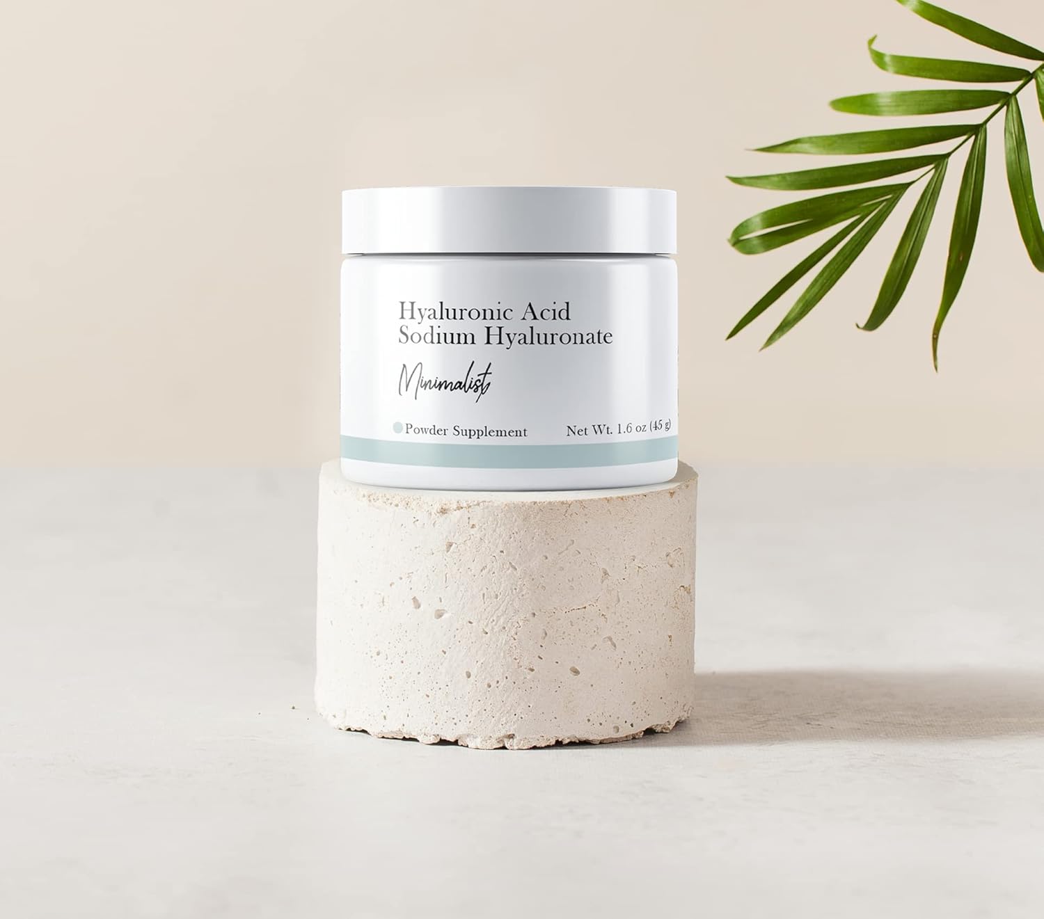 1.6 oz Hyaluronic Acid Powder Supplement - Sodium Hyaluronate for Minimalist Skincare
