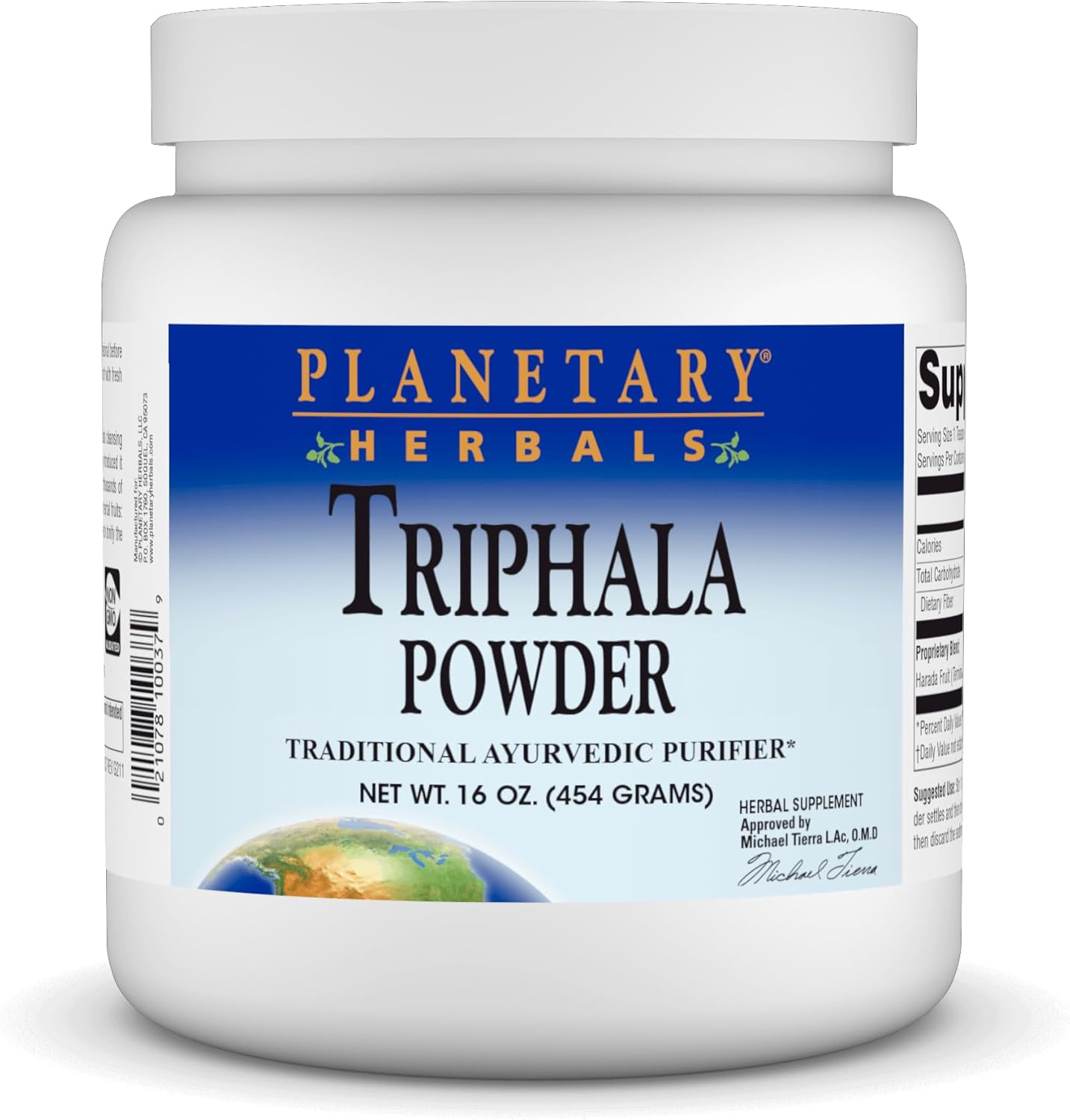 16 oz. of Planetary Herbals Triphala Powder - Natural Herbal Supplement for Wellness