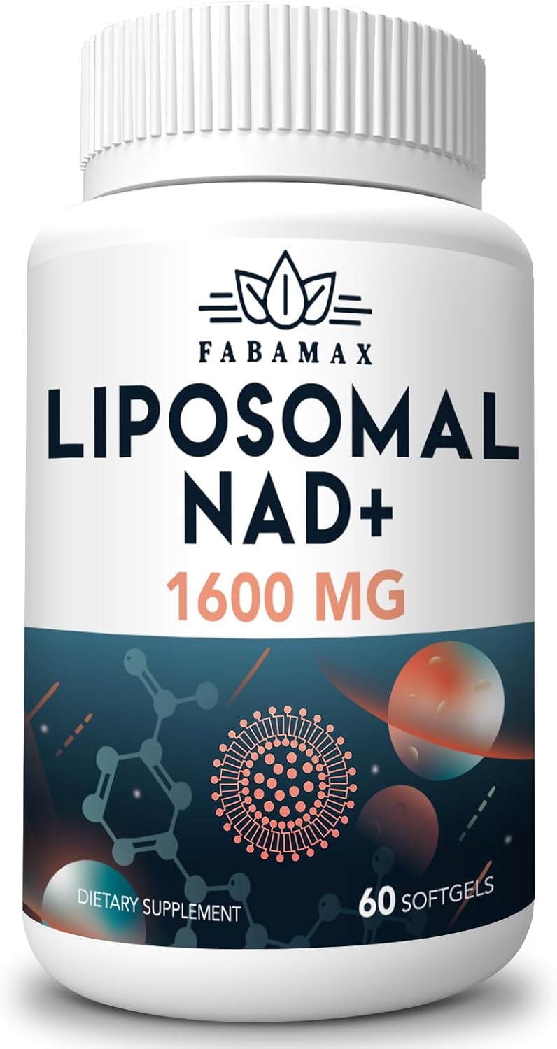 1600 mg Liposomal NAD Supplement for Aging Defense & Energy Boost - 60 Softgels