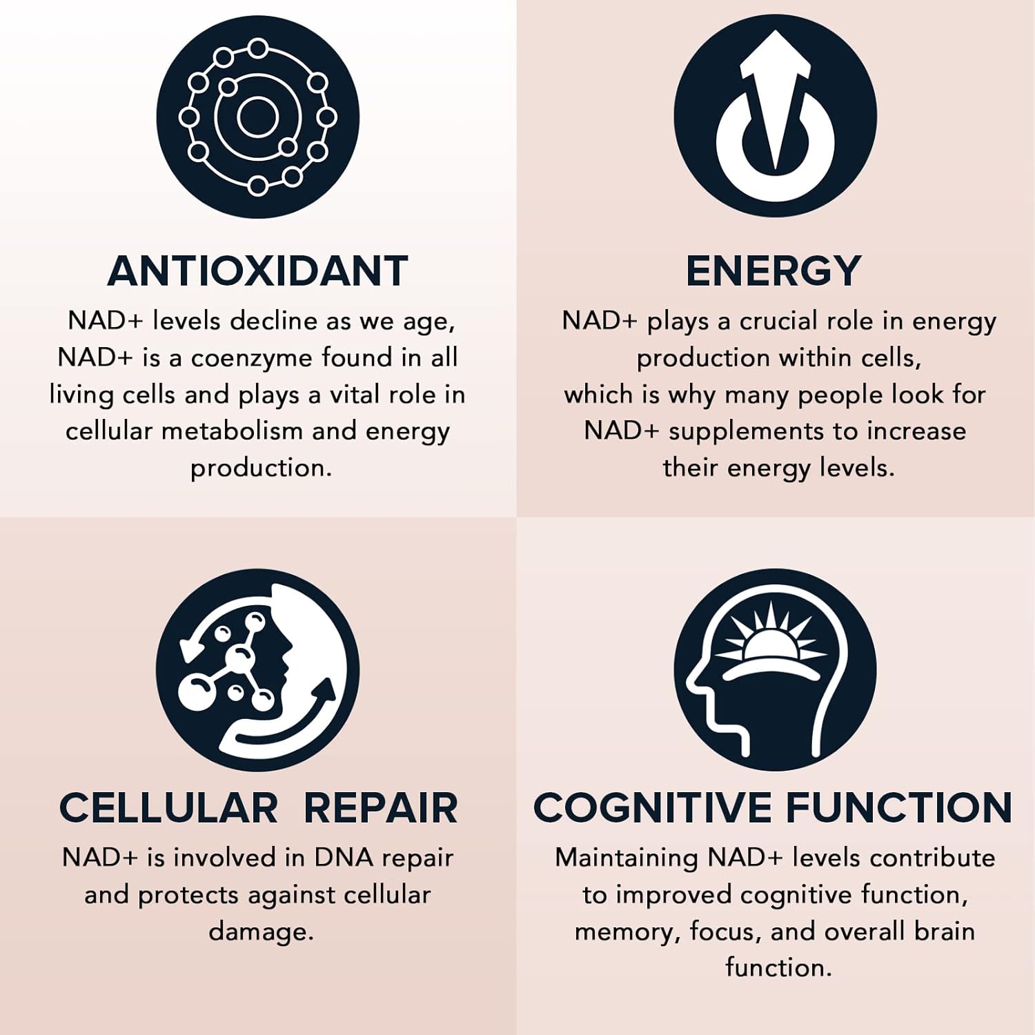 1600mg Liposomal NAD+ Supplement for Aging Defense & Energy - 240 Softgels