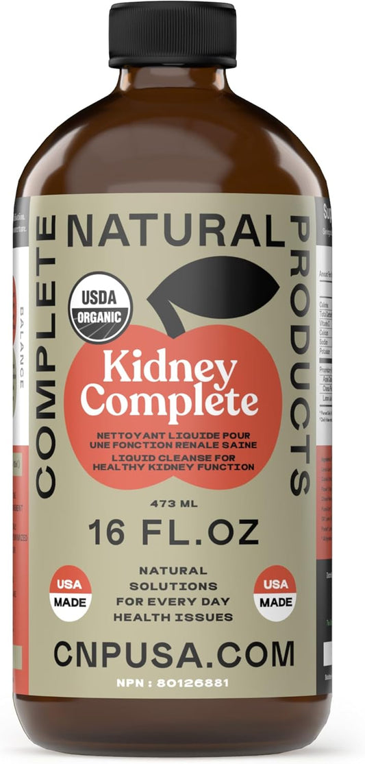16oz Glass Bottle Complete Natural Products Kidney Cleanse Supplement