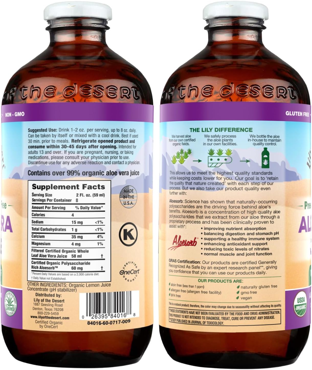 16oz Lily of The Desert Aloe Vera Juice - Whole Leaf Formula