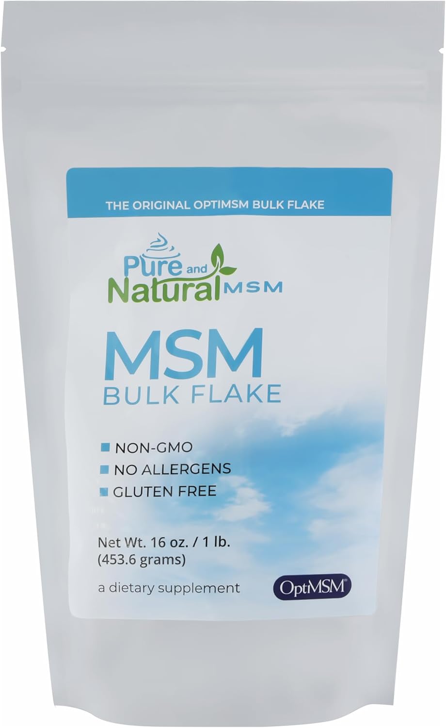 16oz MSM Bulk Flake for Joint Pain Relief, Range of Motion, & Collagen | Pure & Natural Soothing Formula | Made in USA