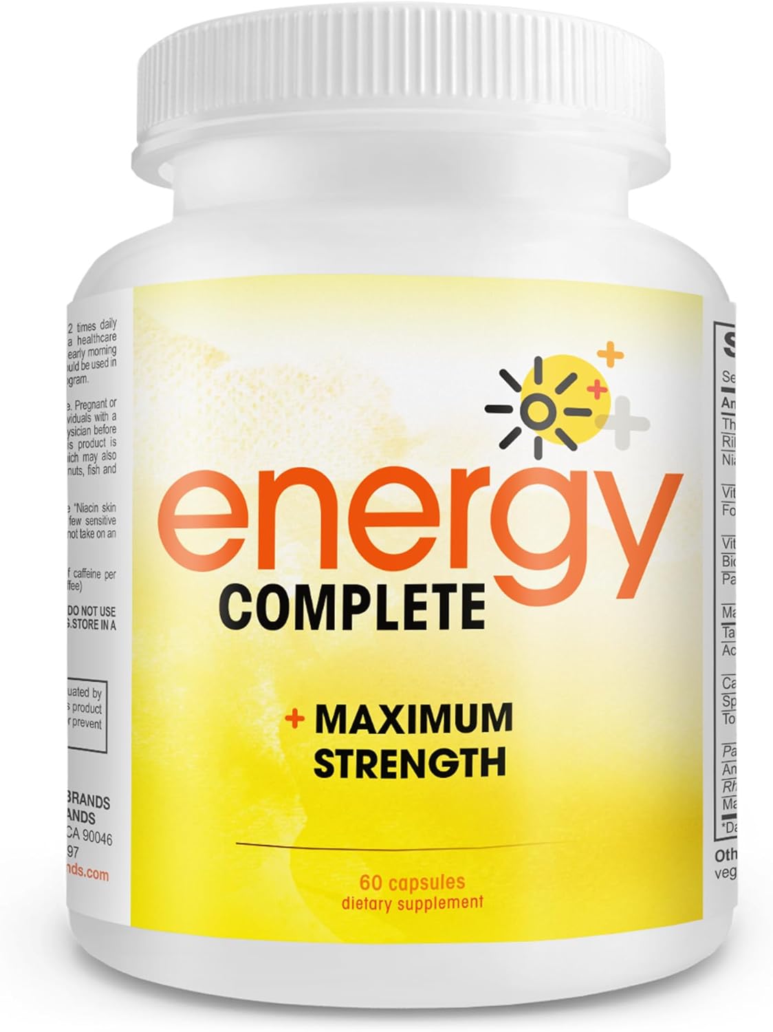 18-in-1 Vegan Energy and Focus Supplement (60 Daily Capsules) - Instant Brands Energy Complete Vegan Caffeine Pills