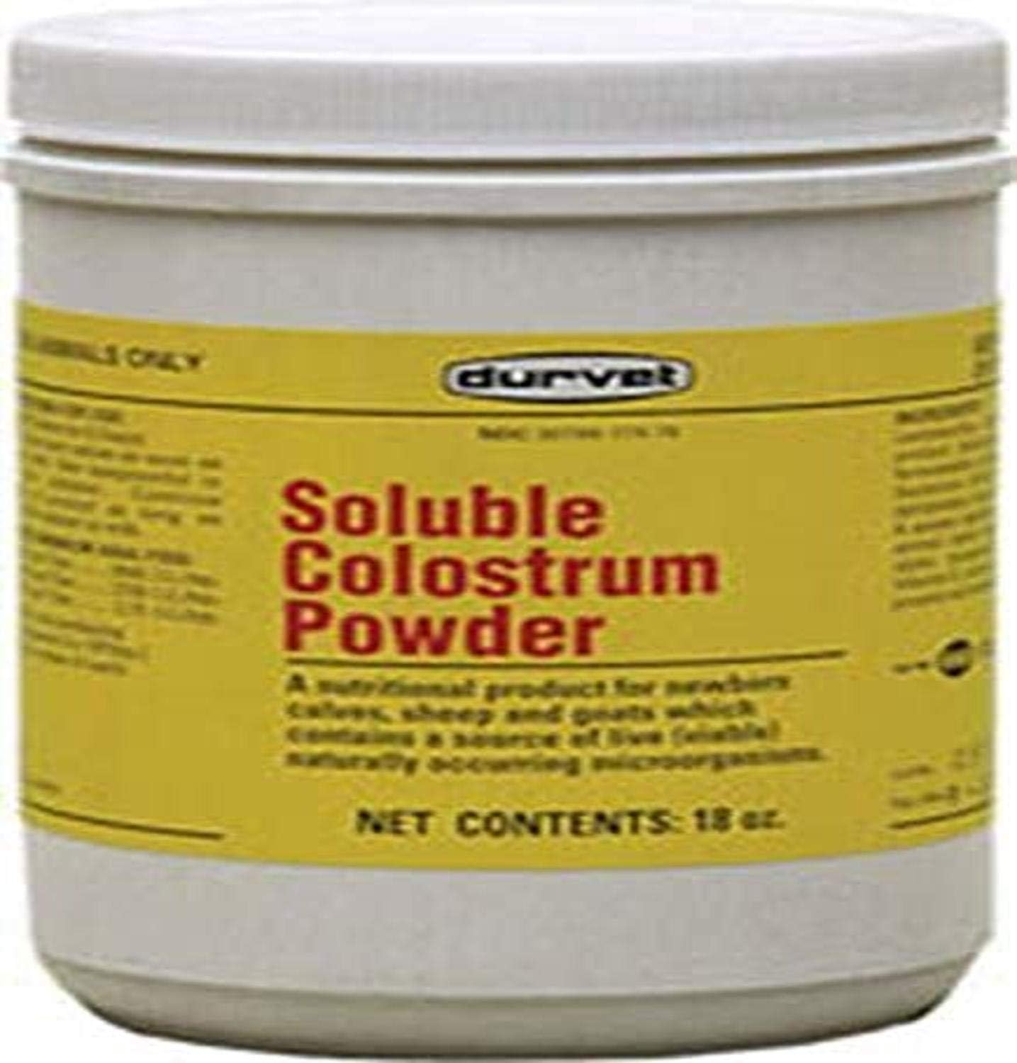 18 Ounce Durvet Colostrum Powder: Easily Soluble for Animal Health