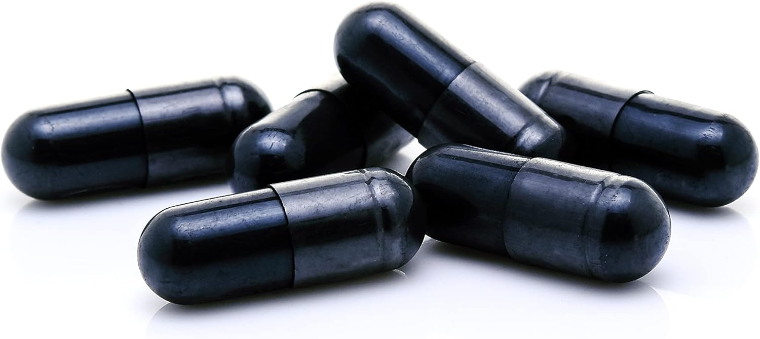 180 Capsules of Antler Farms 100% Pure Coconut Activated Charcoal - Wild Harvested, Virgin Coconut Shell - USP Food Grade, Steam Activated - Ultra Fine 260mg