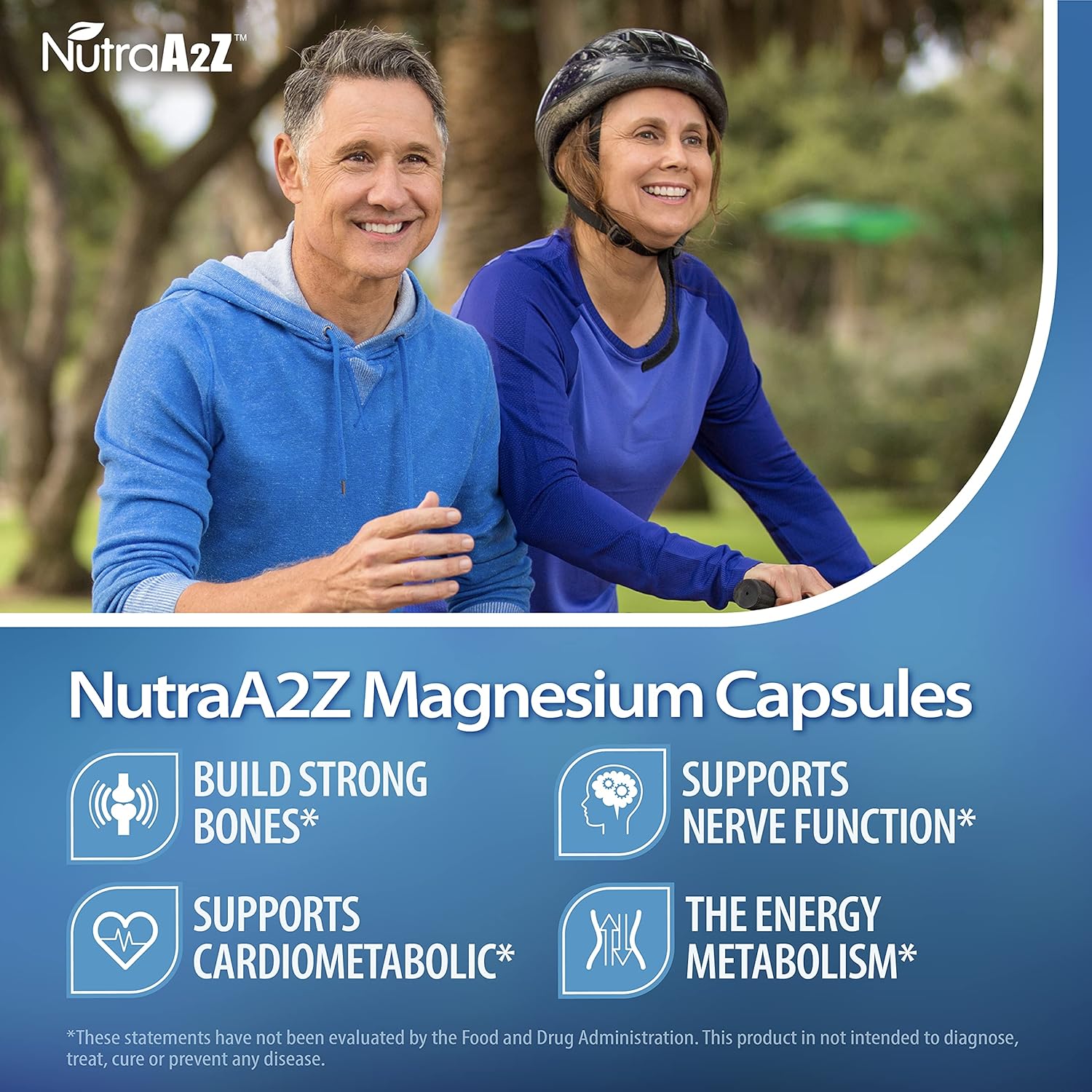 180 Capsules of NutraA2Z High Absorption 100% Chelated Magnesium Supplement - 240mg