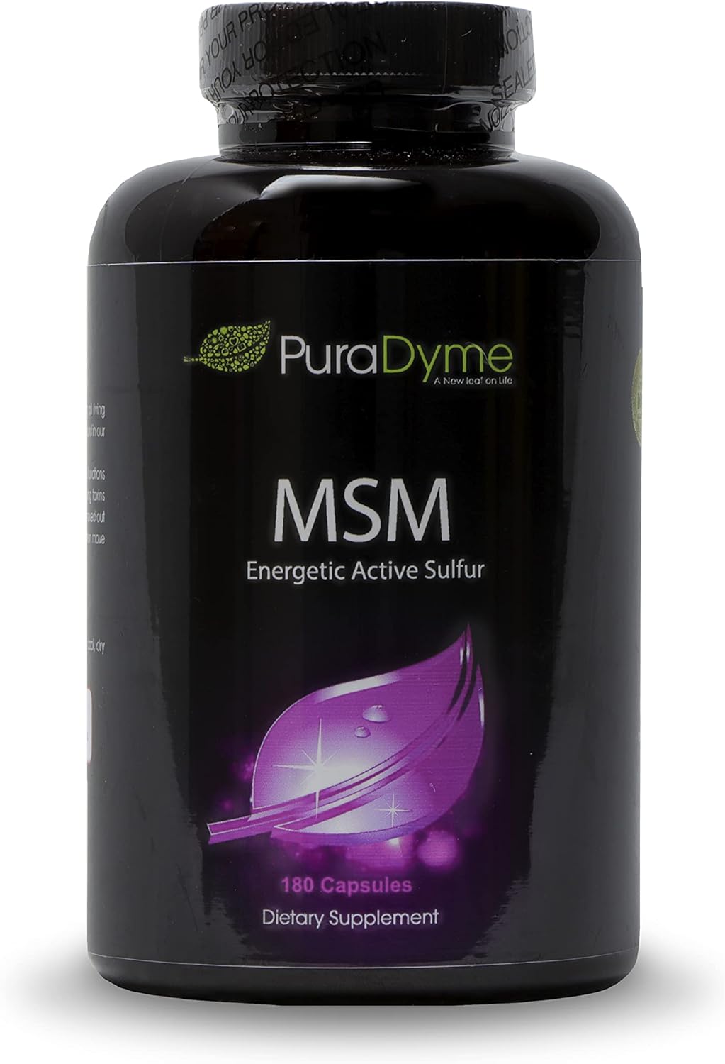 180 Capsules of PuraDyme MSM with Cofactor Whole Food Blend