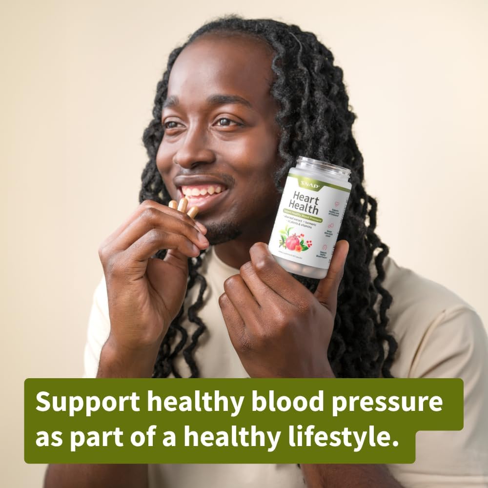 180 Capsules Snap Supplements Heart Health and Blood Circulation Support Formula