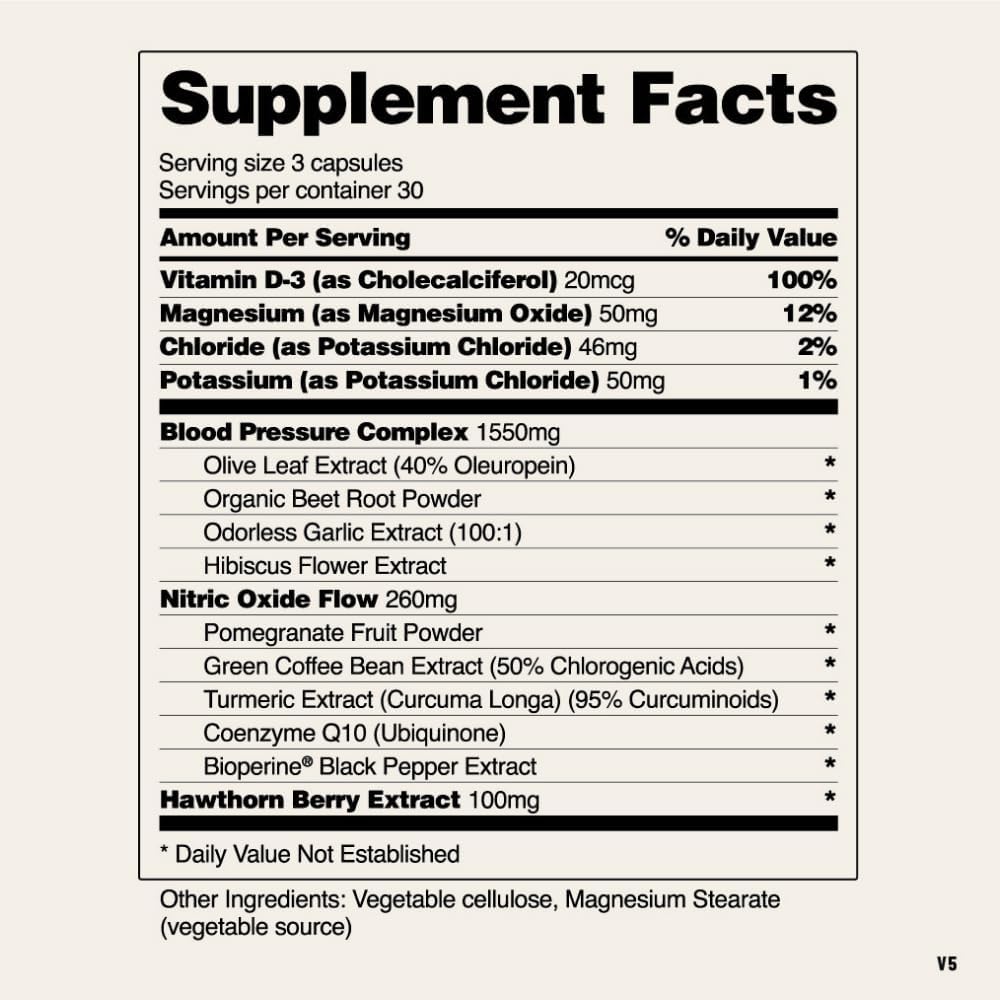 180 Capsules Snap Supplements Heart Health and Blood Circulation Support Formula