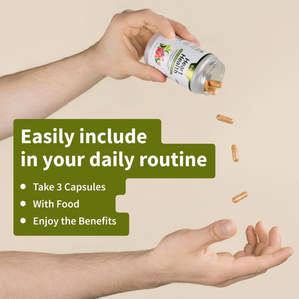 180 Capsules Snap Supplements Heart Health and Blood Circulation Support Formula