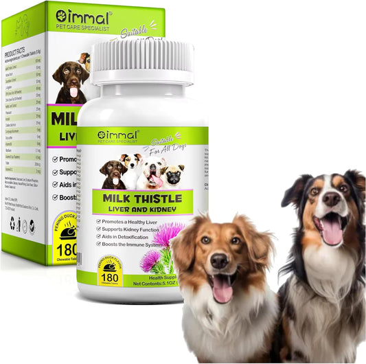 180 Chewable Tablets of Zenpaws Milk Thistle for Dogs - Liver and Kidney Support Supplement - Detox Aid for Canines