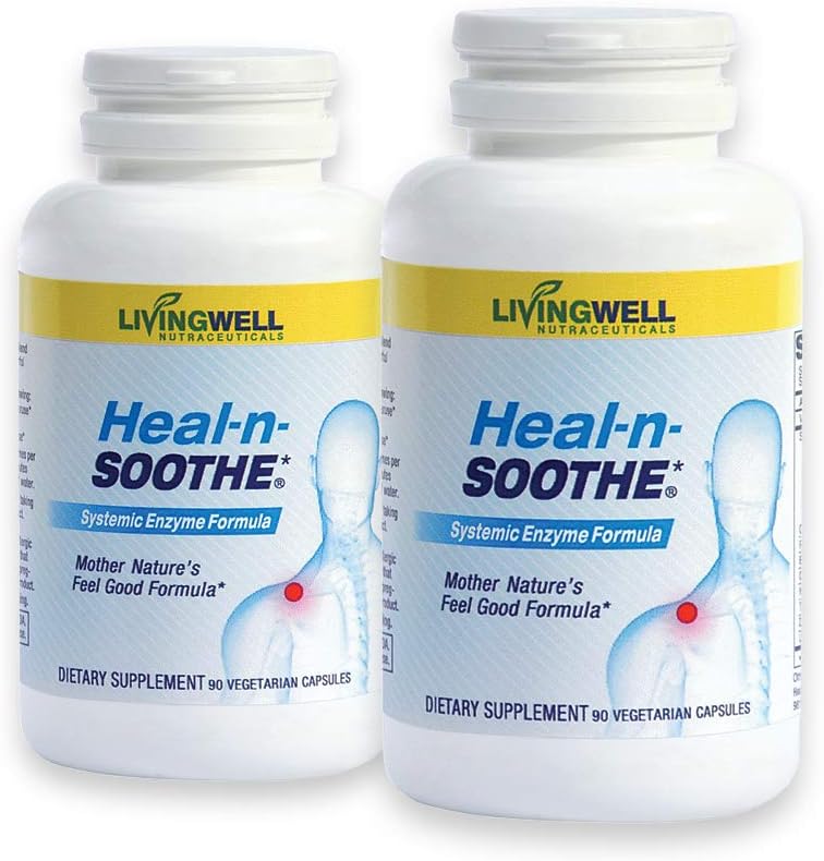 180 Count Natural Joint Support Supplement with Proteolytic Enzymes for Maximum Joint and Back Support - Men and Women's Joint Health