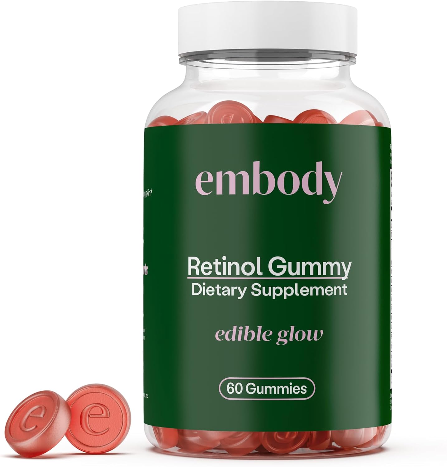 180 Count Strawberry Flavored Retinol Multivitamin Gummies for Anti-Aging and Clear Skin - Hair, Skin, and Nails Supplement with Vitamin A, Biotin, and Vitamin C