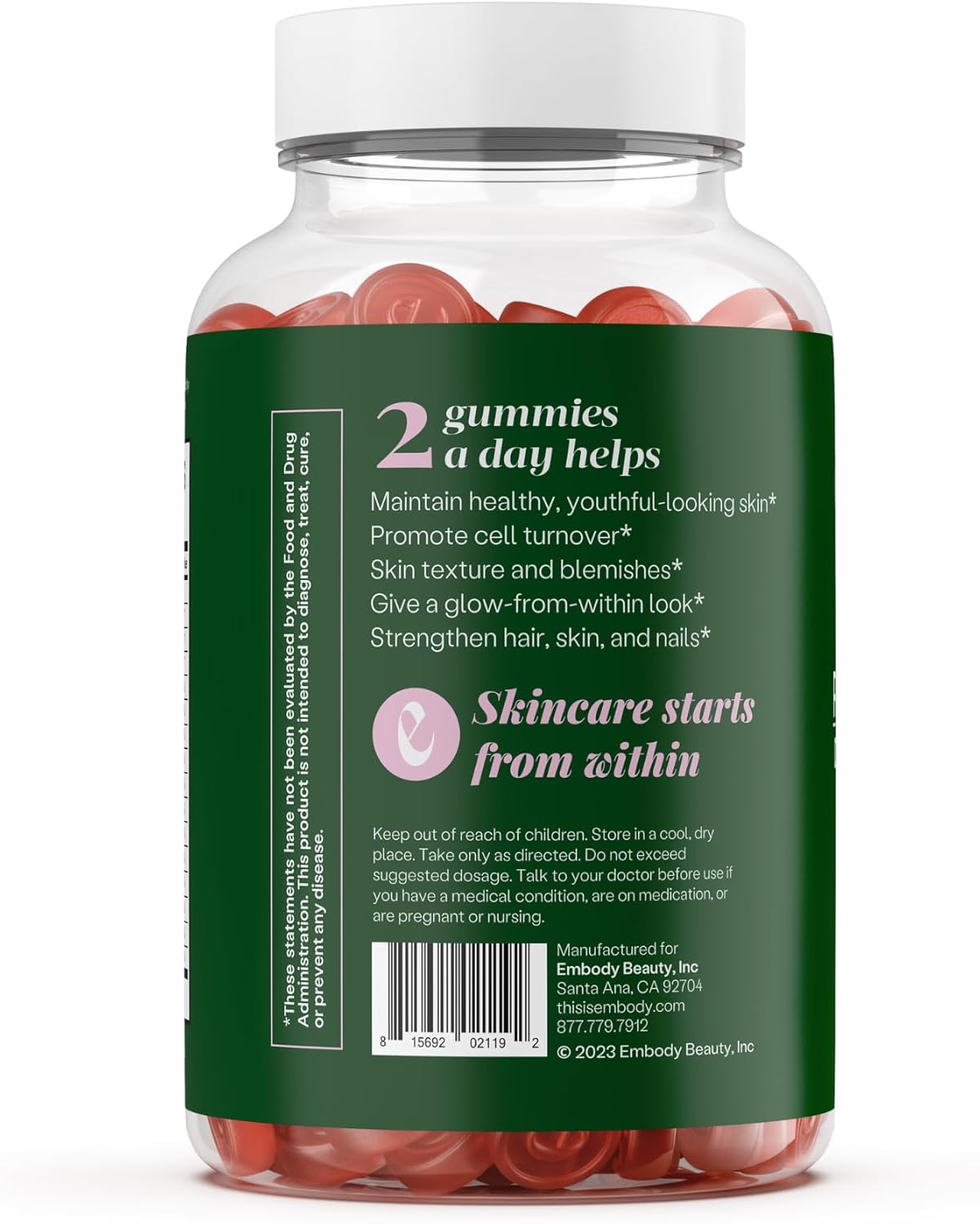 180 Count Strawberry Flavored Retinol Multivitamin Gummies for Anti-Aging and Clear Skin - Hair, Skin, and Nails Supplement with Vitamin A, Biotin, and Vitamin C