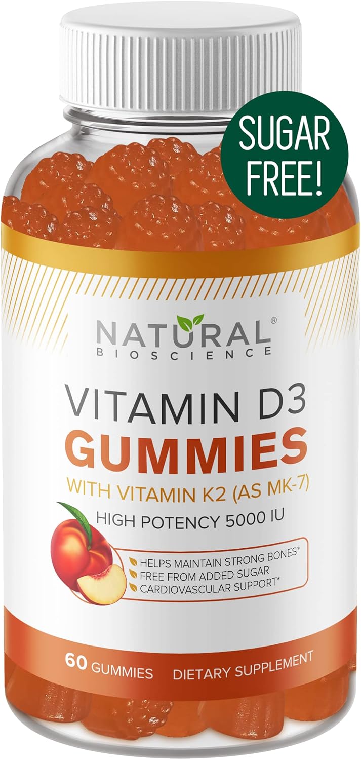 180 Count Sugar-Free Magnesium & 60 Count Sugar-Free Vitamin D Gummies Bundle - Immune Support & Relaxation, Gelatin-Free, Gluten-Free, Vegetarian, All Natural, GMO-Free, Kosher