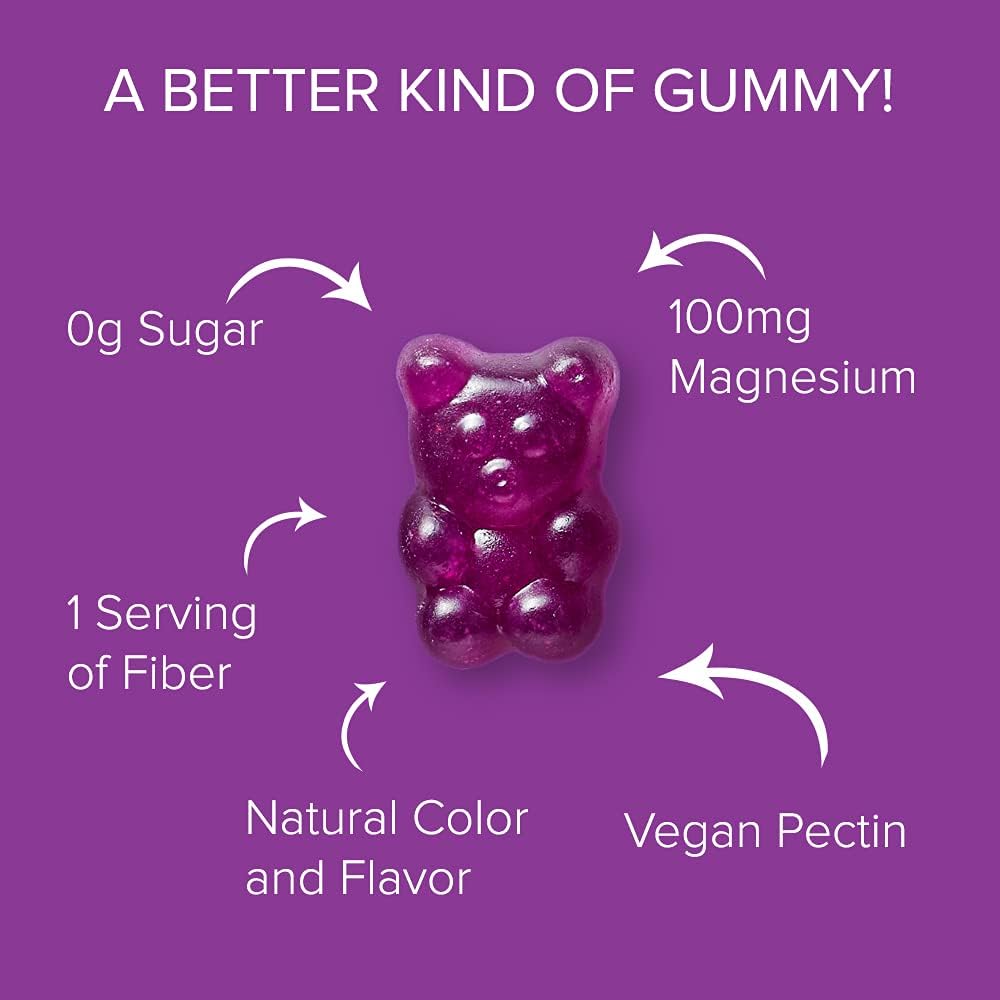 180 Count Sugar-Free Magnesium & 60 Count Sugar-Free Vitamin D Gummies Bundle - Immune Support & Relaxation, Gelatin-Free, Gluten-Free, Vegetarian, All Natural, GMO-Free, Kosher