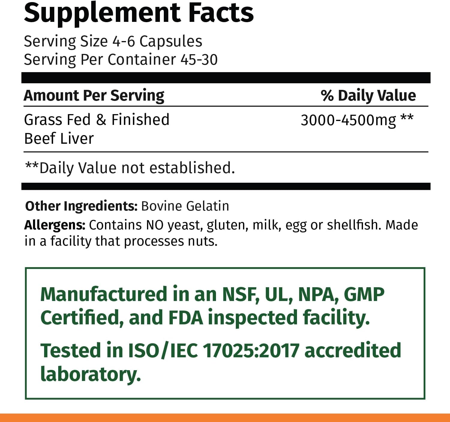 180 Grass-Fed Beef Liver Capsules for Energy, Detox, Immunity & Wellness - Non-GMO Freeze Dried Liver Supplement