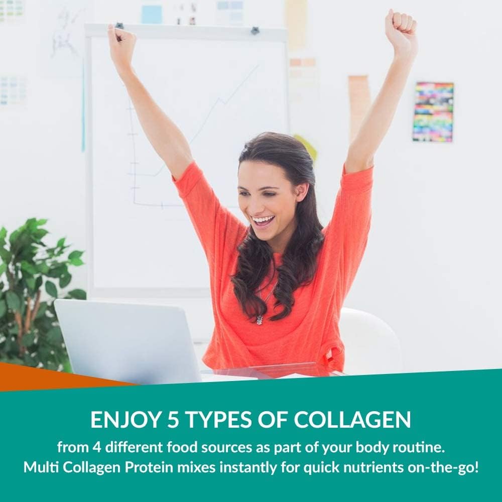 180 Natural Elements Multi Collagen Protein Capsules - Type I, II, III, V, X - Eggshell, Chicken, Wild Fish & Beef - 2025mg/serv