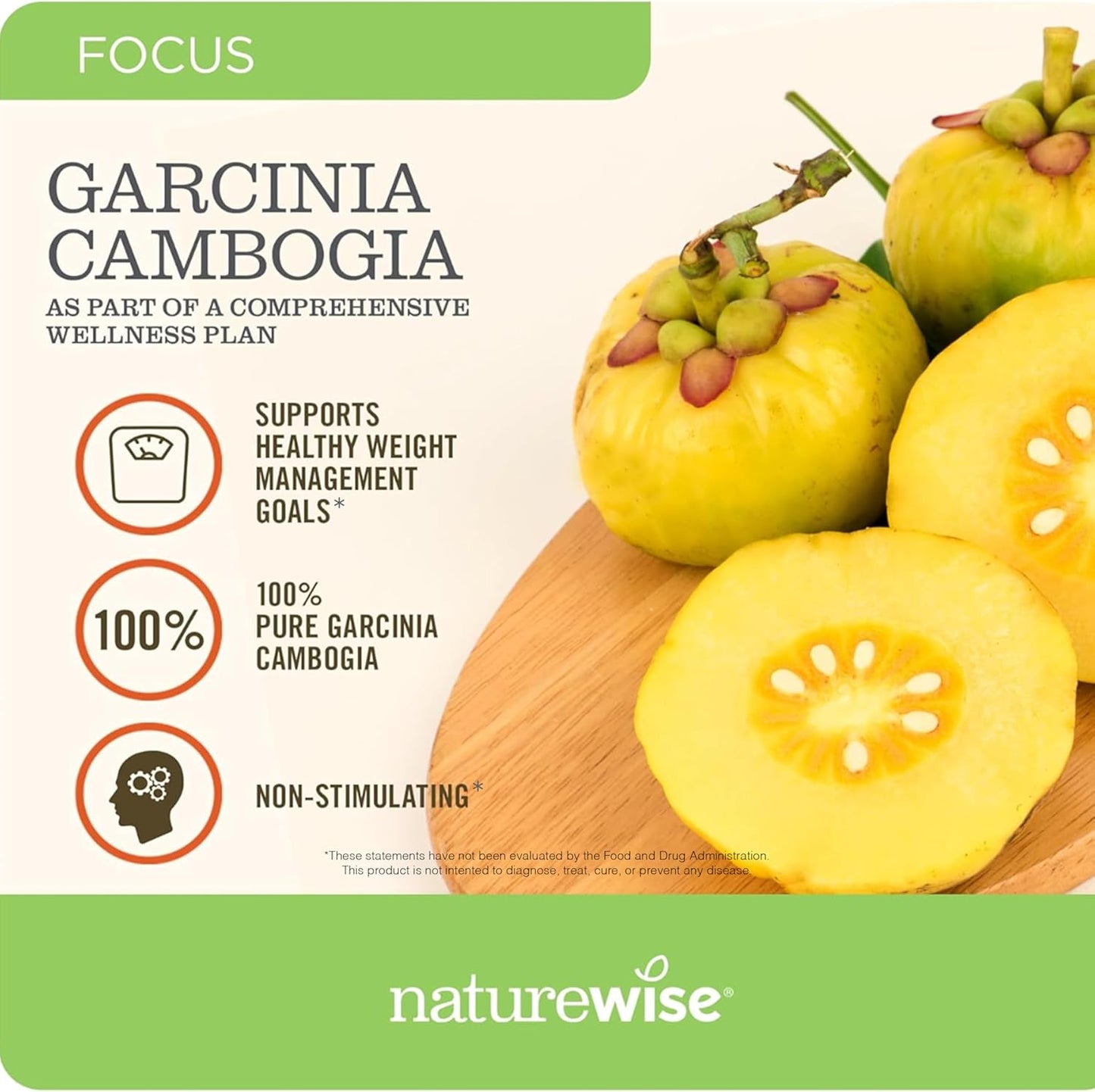 180 Naturewise Garcinia Cambogia Capsules - 60% HCA Extract for Weight Goals & Energy - Vegan, Non-GMO, Gluten Free - 2-6 Month Supply