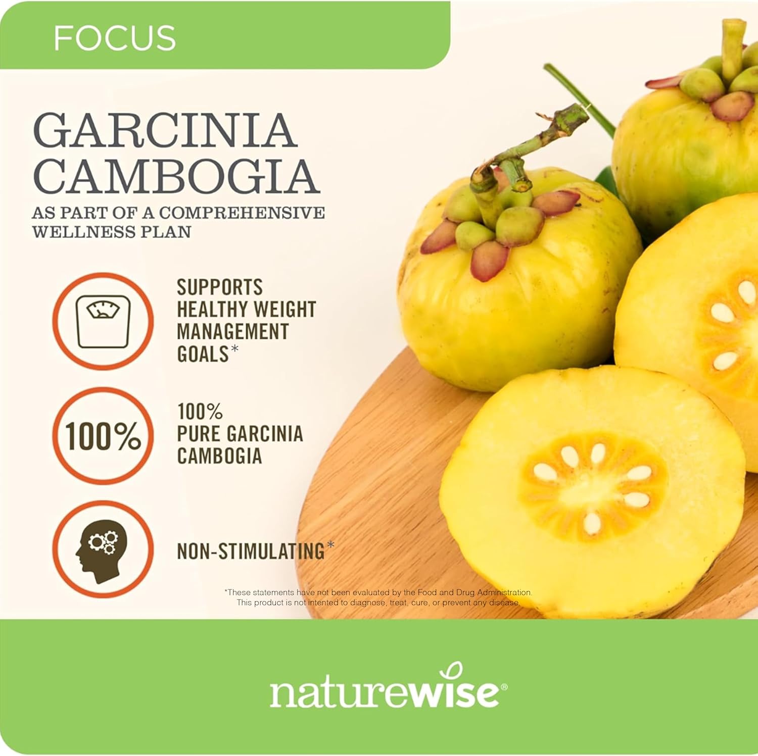 180 Naturewise Garcinia Cambogia Capsules - 60% HCA Extract for Weight Goals & Energy - Vegan, Non-GMO, Gluten Free - 2-6 Month Supply