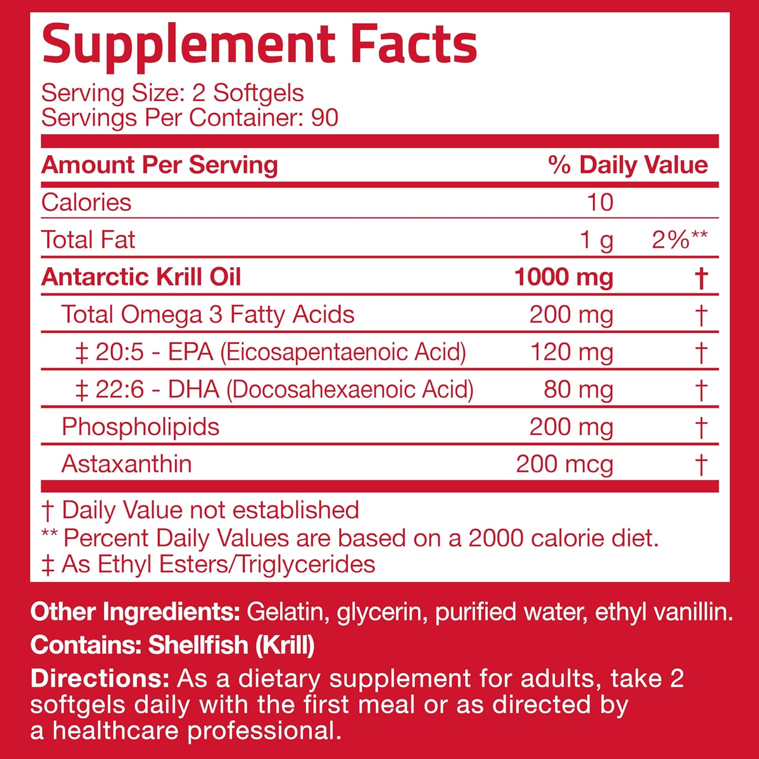180 Softgels of Bronson Antarctic Krill Oil: 1000 mg with Omega-3s EPA, DHA, Astaxanthin, and Phospholipids