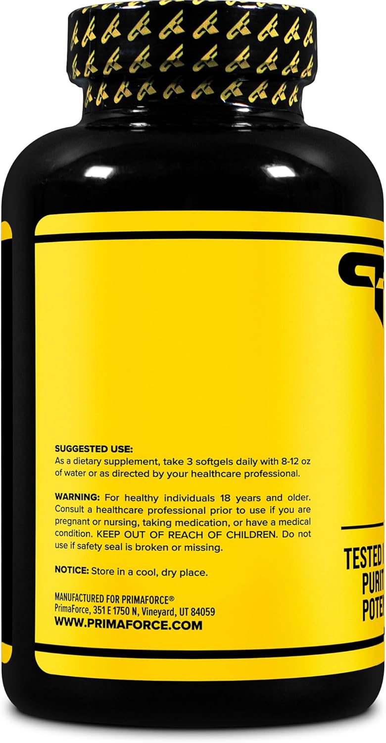 180 Softgels of Primaforce CLA 2400 mg - Non-Stimulating, GMO-Free and Gluten-Free Formula for Men and Women