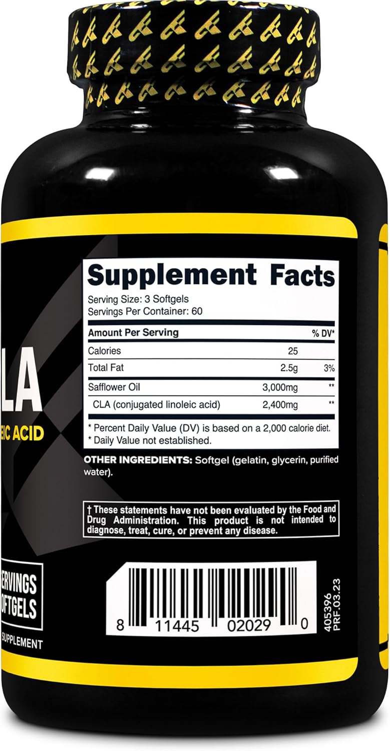 180 Softgels of Primaforce CLA 2400 mg - Non-Stimulating, GMO-Free and Gluten-Free Formula for Men and Women