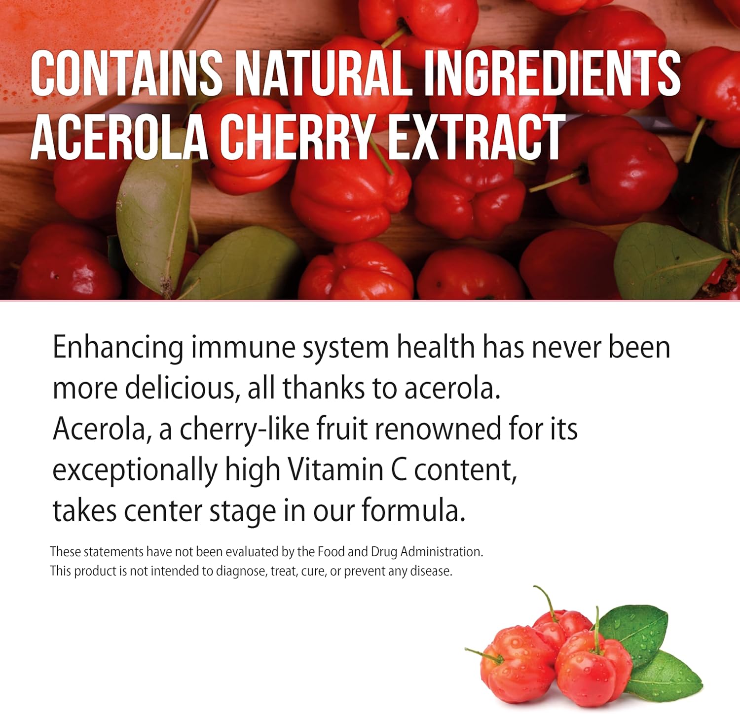 180 Tablets of NANOWELL Acerola Cherry Vitamin C 1000mg for Immune Support - 180 Day Supply
