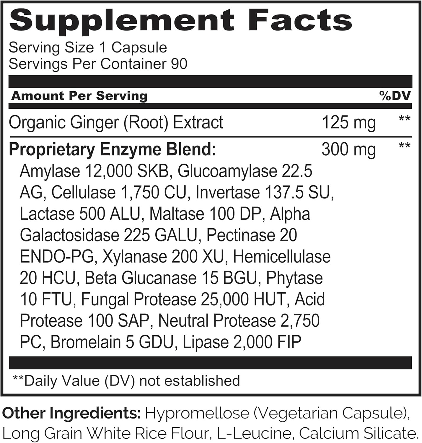 180 Vegan Capsules of NATURELO Digestive Enzymes with 15 Enzymes & Ginger for Full Spectrum Support