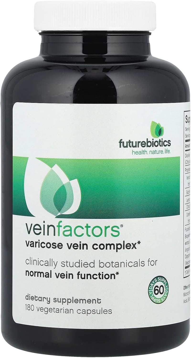 180 Vegetarian Capsules of Futurebiotics VeinFactors: Promotes Healthy Veins and Circulation