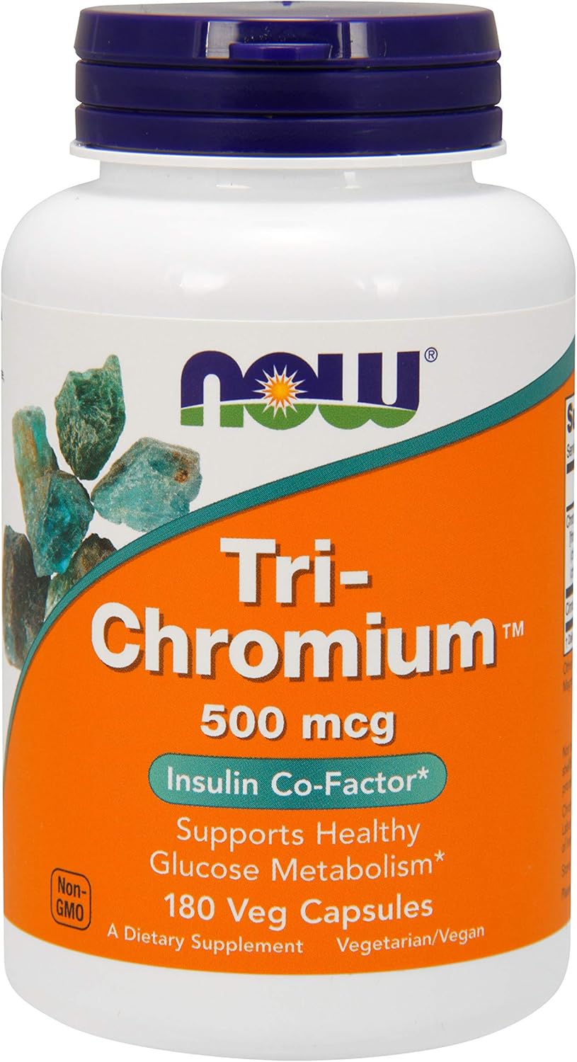 180 Vegetarian Capsules of NOW Foods Tri-Chromium 500 mcg.