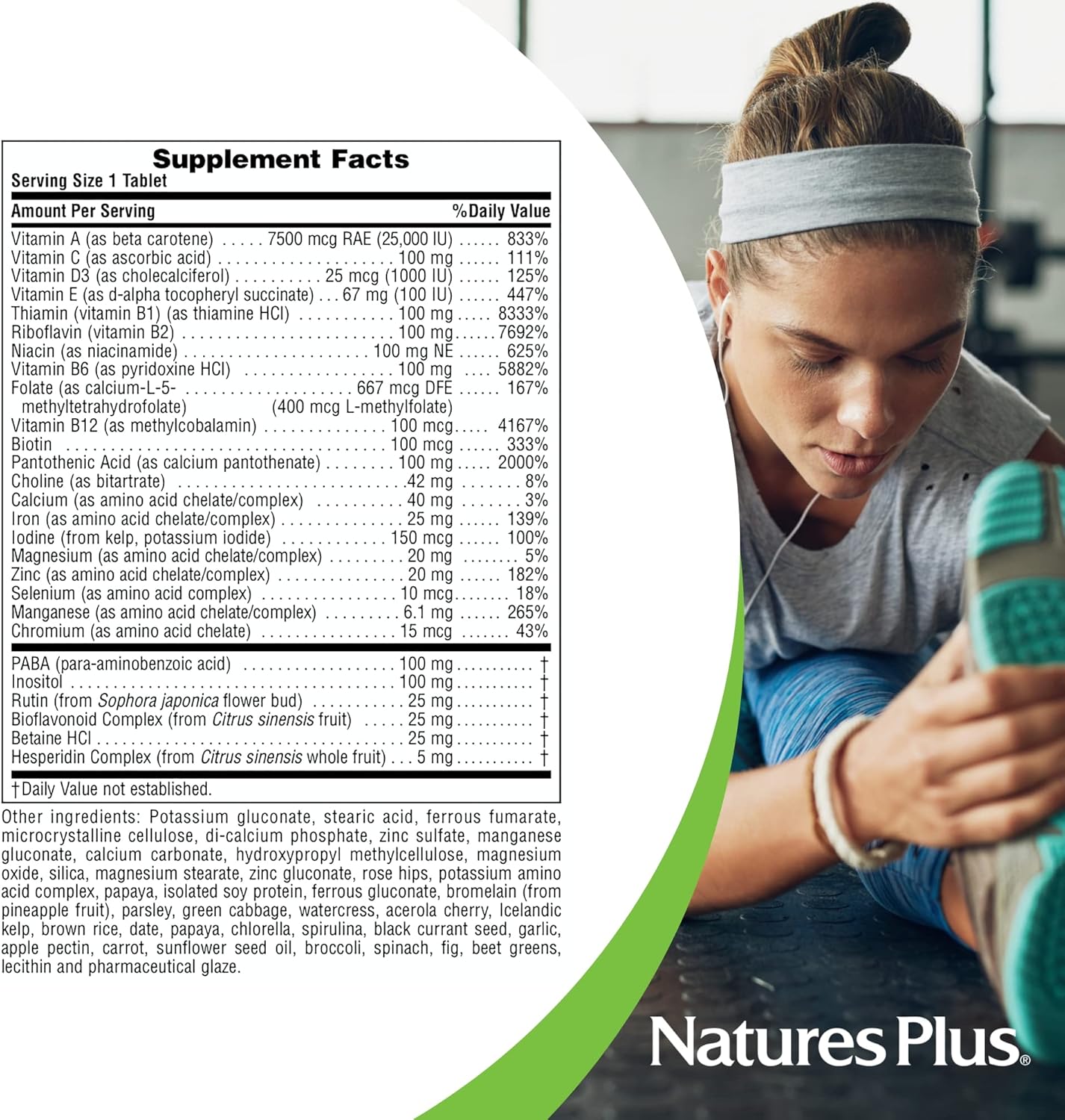 180 Vegetarian Tablets Natures Plus Ultra II Multivitamin - Sustained Release for Natural Energy & Overall Health - Whole Food Supplement