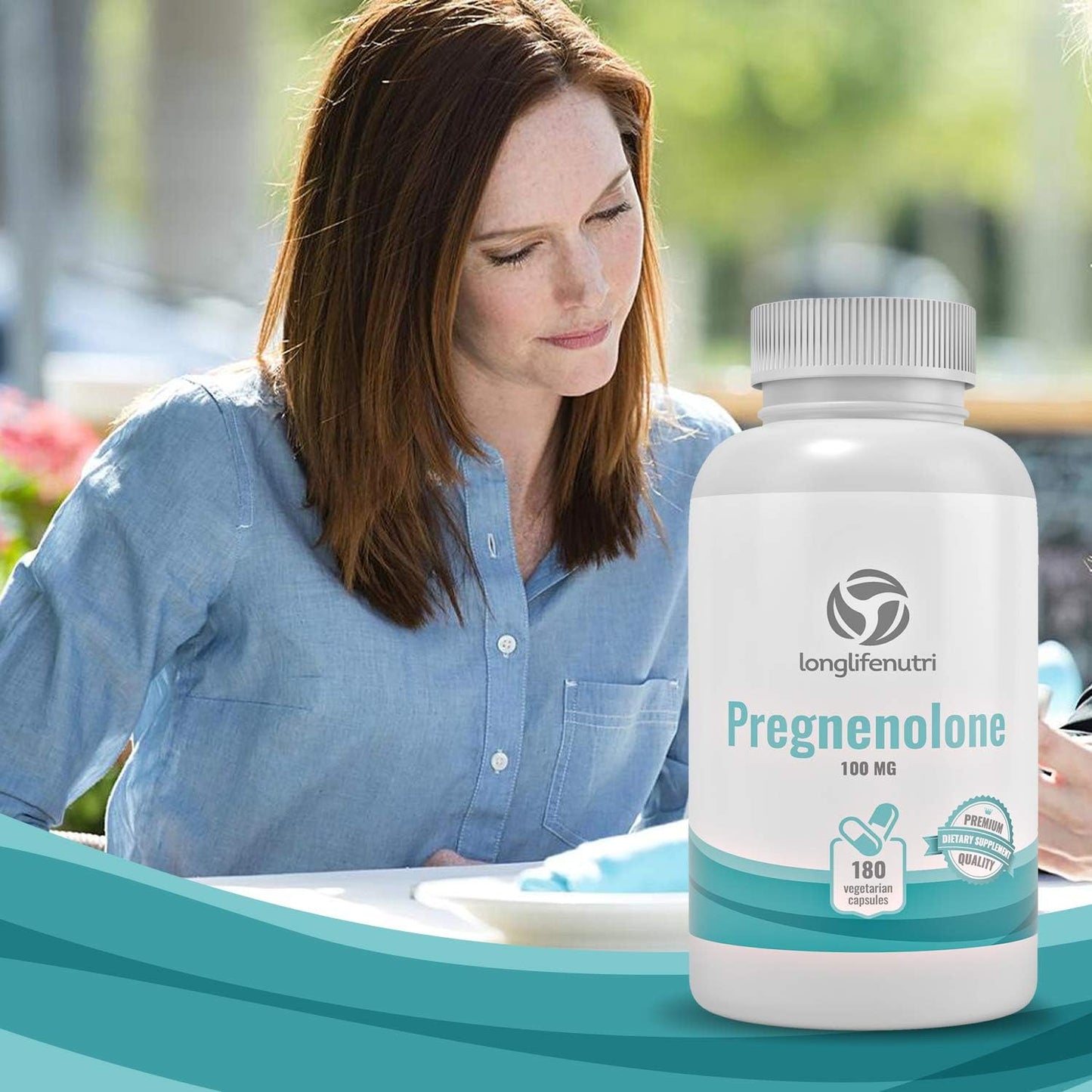 180 Veggie Caps of LongLifeNutri Pregnenolone for Brain & Hormone Support - Made in USA for Improved Memory, Focus & Vitality
