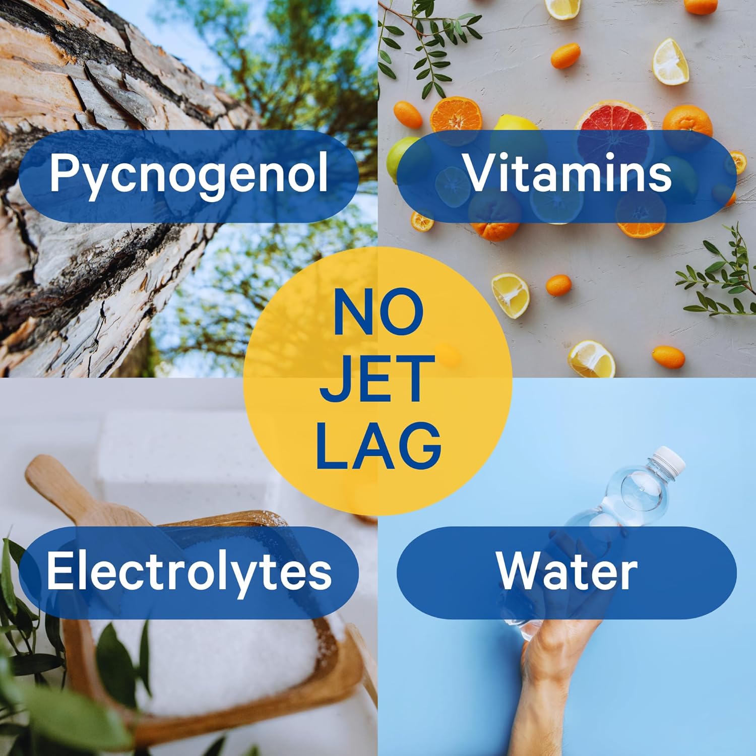 1ABOVE Anti Jet Lag Tablets - Citrus and Berry Flavors, 40 Count