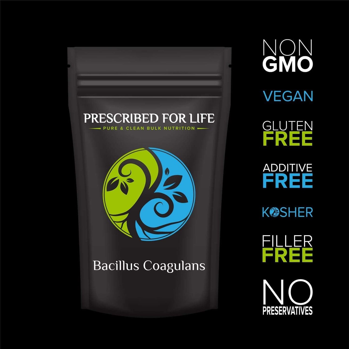 1kg Bacillus Coagulans Powder - 50 Billion CFU/g, Shelf Stable Probiotic for Gut Health, Lactobacillus Supplement - Prescribed For Life