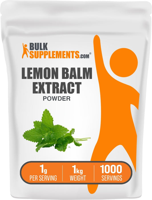 1kg Bulk Lemon Balm Extract Powder - Vegan & Gluten Free Supplement, 1000mg per Serving - Melissa Officinalis - 2.2 lbs Pack