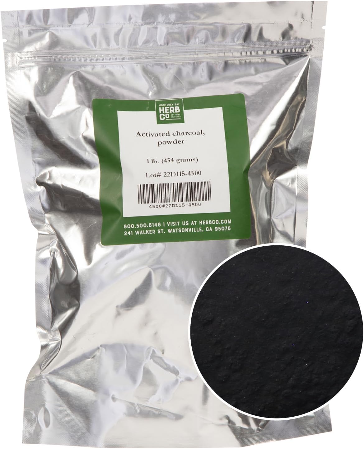 1lb Activated Charcoal Powder for Body Care, Face Masks, Toothpaste by Monterey Bay Herb Co.