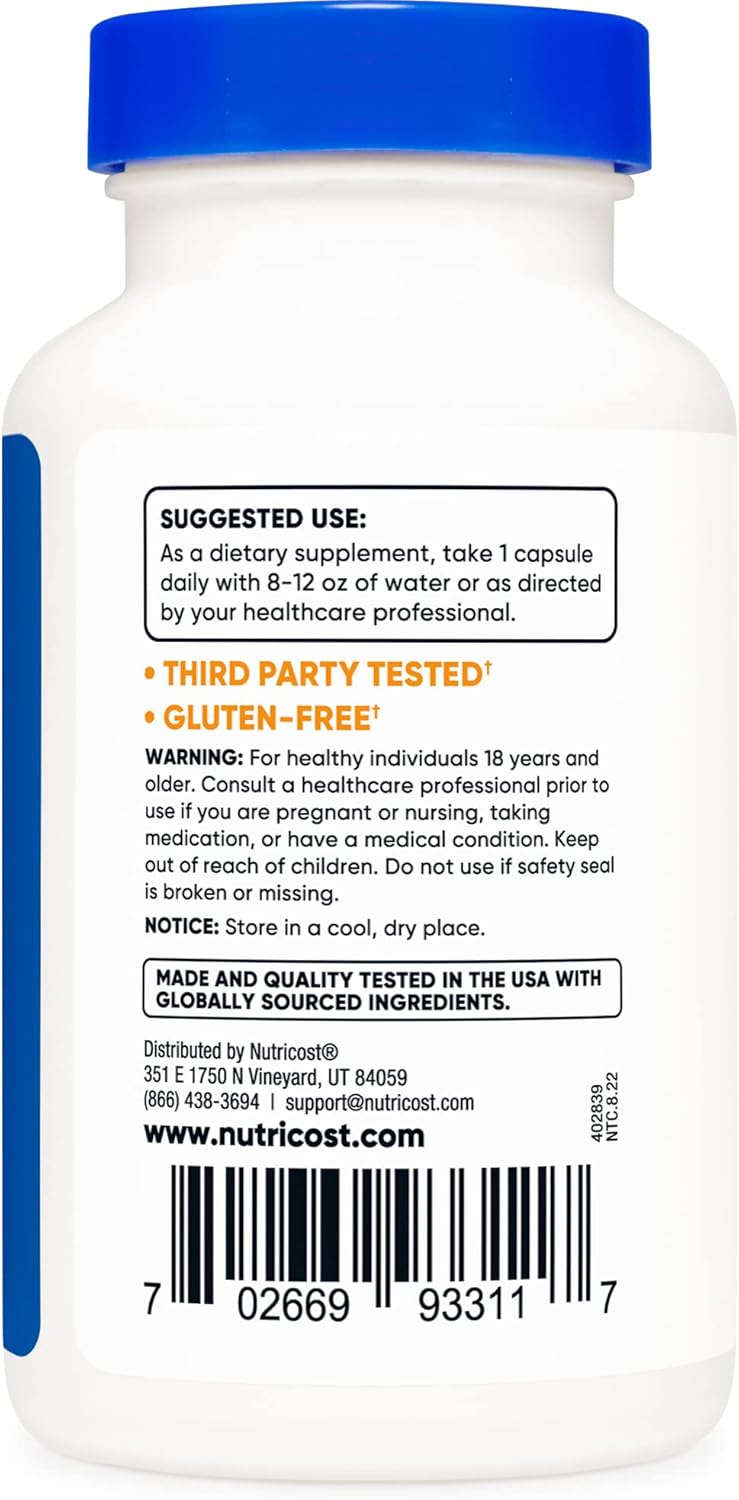 2 Bottles of Nutricost DIM (Diindolylmethane) 300mg, 120 Capsules with BioPerine - Twin Pack