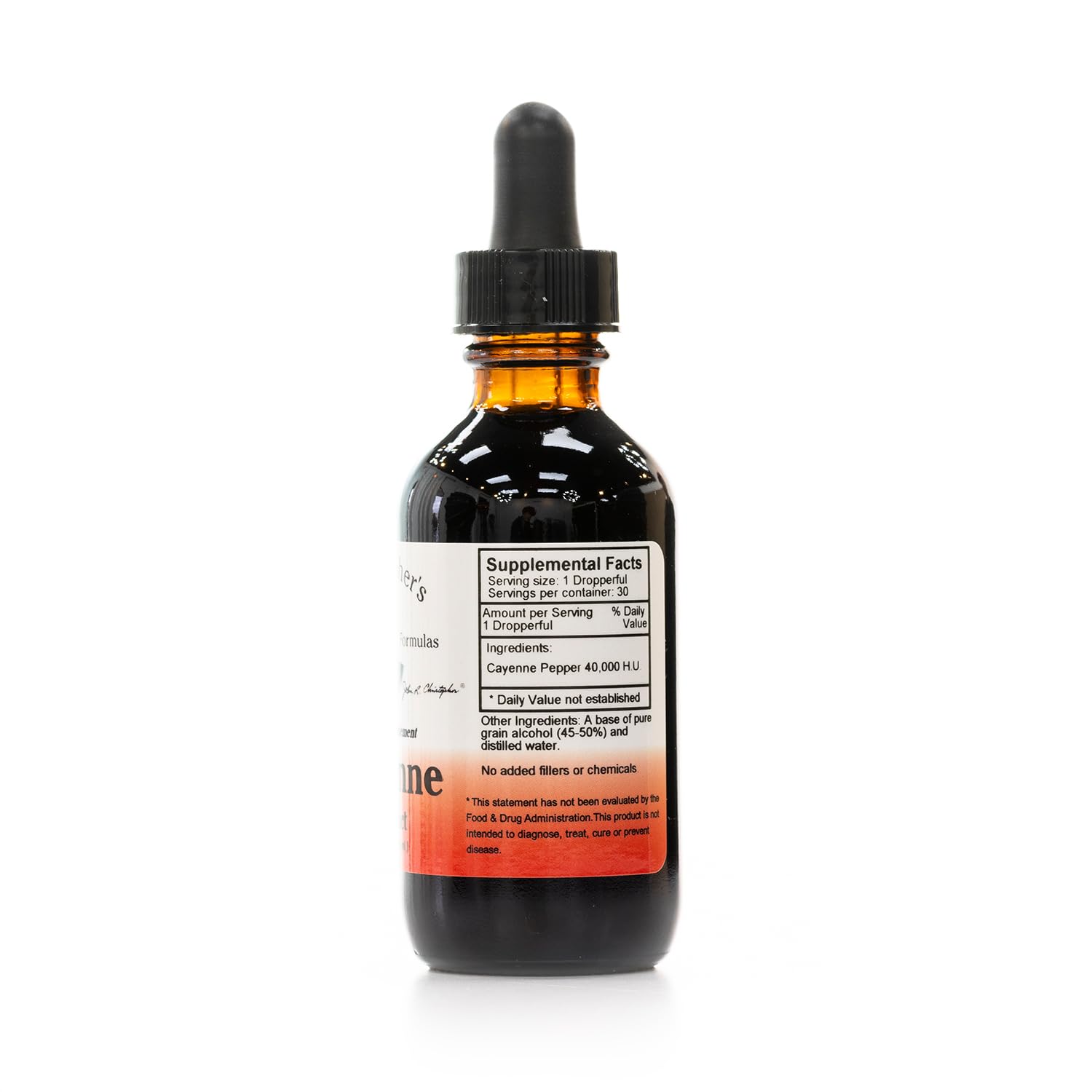 2 fl oz Liquid Cayenne Extract by Christopher's Original Formulas | Premium Herbal Wellness Supplement