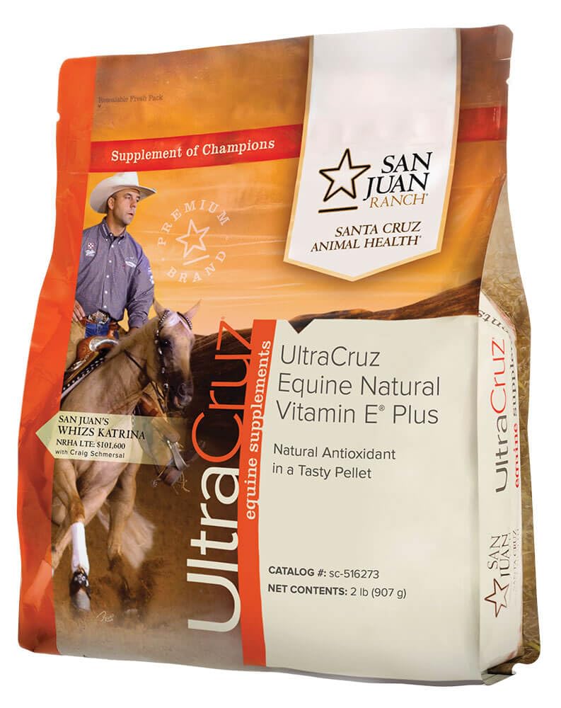 2 lb Pellet UltraCruz Equine Natural Vitamin E Plus Supplement for Horses - 13 Day Supply