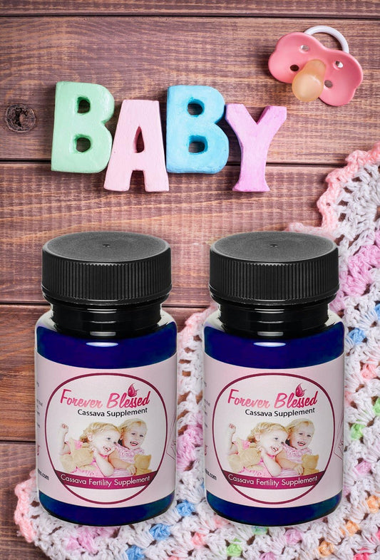 2 Month Supply Cassava Root Fertility Supplement - Boosts Chance of Twins - Natural Pregnancy Vitamin