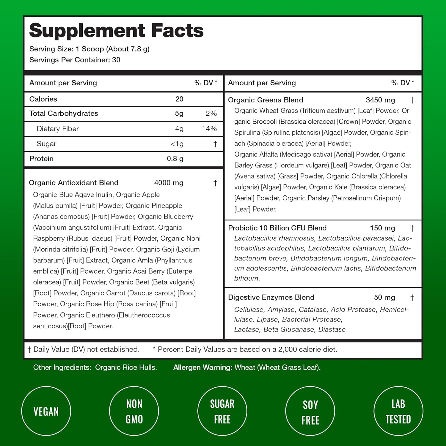2 Month Supply of NutraChamps Super Greens in Unflavored and Tropical Flavors