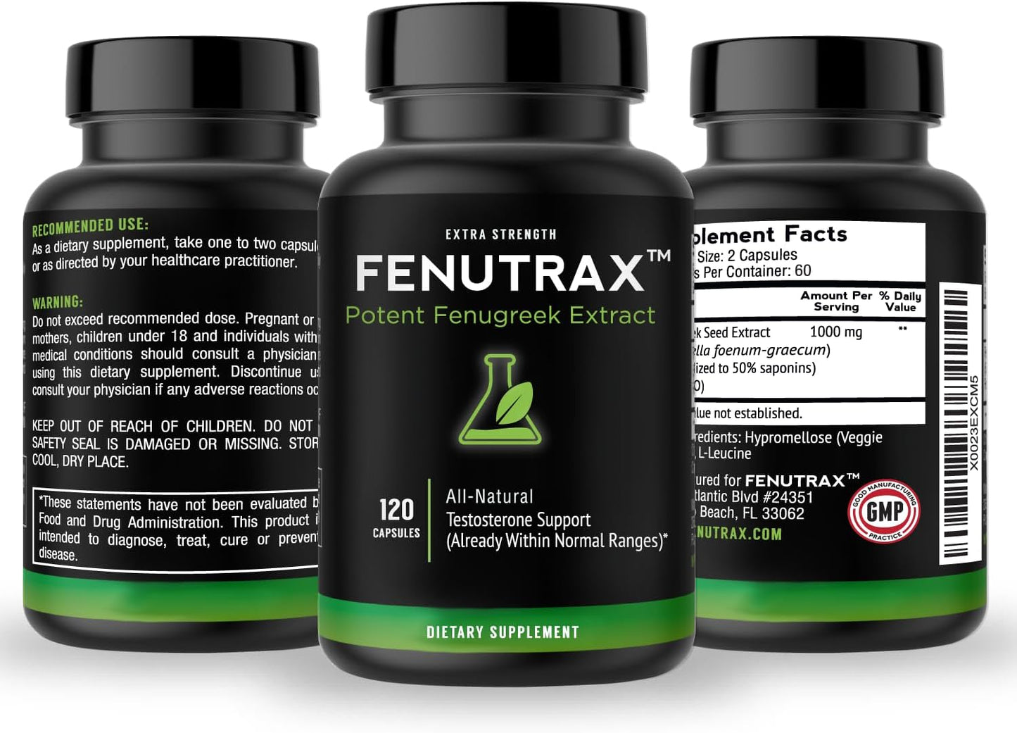 2-Month Supply of VitaMonk FenuTrax Fenugreek Extract - Supports Muscle Growth, Energy, and Drive in Men - Potent Fenugreek Seed Extract